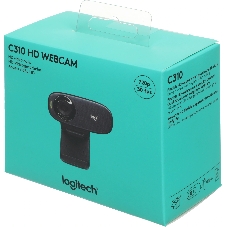 Веб-камера Logitech C310 HD 1280x720, 30 кадр/с, USB Type-A, микрофон (шумоподавление), автоосвещение, универсальное крепление