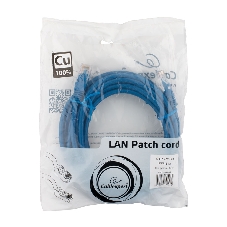 Патч-корд медный UTP Cablexpert PP10-5M/B cat.5, 5м, литой, многожильный, синий