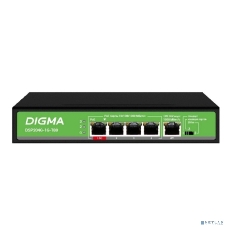 Коммутатор Digma DSP204G-1G-T80, 5×1 Гбит/с, неуправляемый