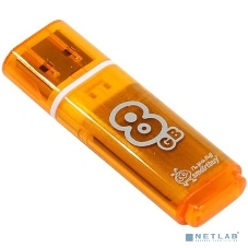 Флешка USB Smartbuy Glossy series Orange (SB8 GbGS-Or), 8Gb, USB 2.0, R/W 25/15, оранжевый