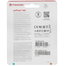 Флешка USB Transcend Jetflash 920 (TS128GJF920), 128Gb, USB 3.1, R/W 420/400, темно/серый