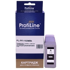 Картридж струйный ProfiLine PL-PFI-102MBK для принтеров Canon IPF510/IPF605/IPF610/IPF650/IPF655/IPF710/IPF750/IPF755/IPF760/IPF765 с чернилами Matte Black