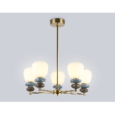 Люстра Ambrella light LH53164/5 SB/WH бронза/белый 40W 3000K D650*900