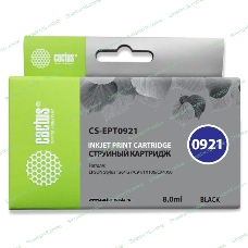Картридж струйный Cactus CS-EPT0921 (T0921) черный (8 мл) для Epson Stylus C91/CX4300/T26/T27/TX106/TX109/TX117/TX119