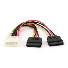 Кабель Cablexpert Кабель питания SATA CC-SATA-PSY-0.3M, 30 см, molex 4pin/2x sata15pin, на 2 устр., пакет