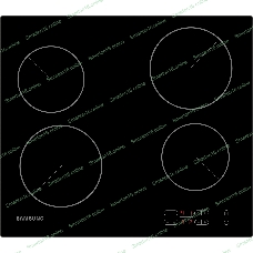 Встраиваемая электрическая панель Samsung NZ64T3506AK/WT 575x505x55 мм, стеклокерамика, 4 конфорки, скошенная рамка,сенсорное управление, светодиодный LED-дисплей, защита от детей, черный