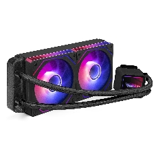 Комплект водяного охлаждения ExeGate BlackWater-240.PRISM.PWM.ARGB.Black (3 PIN 5V ADDRESSABLE RGB подсветка, LGA1954/1851/1700/1200/115x/2066/2011/AM5/AM4, TDP 260W, 2x Fan 120mm 4pin PWM 600-1800RPM Hydro bearing, помпа 3pin 2700RPM, макс. шум 37db, с термопастой, на винтах, черный, RET)