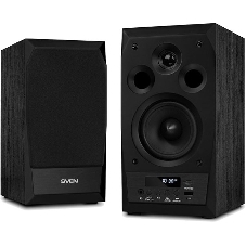 Акустическая система 2.0 SVEN MC-10, чёрный, мощность 2x25Вт (RMS), FM-тюнер, USB/microSD, дисплей, пульт ДУ, Bluetooth SVEN MC-10, чёрный, акустическая система 2.0, мощность 2x25Вт (RMS), FM-тюнер, USB/microSD, дисплей, пульт ДУ, Bluetooth