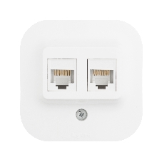 Электроустановочные изделия Legrand 782228 Двойная розетка RJ45 (Белая)