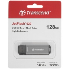 Флешка USB Transcend Jetflash 920 (TS128GJF920), 128Gb, USB 3.1, R/W 420/400, темно/серый