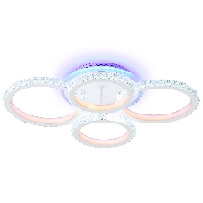 Потолочный светодиодный светильник FA9524/2+2 WH белый 92W 6400K/3000K+RGB 560*370*110 (ПДУ РАДИО 2.4G)