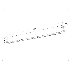 Управляемый светодиодный светильник для шинопровода Magnetic Ambrella light GL1314 BK черный IP20 24W 3000K-6400K 220V 24° 455*25*42 (Без ПДУ)