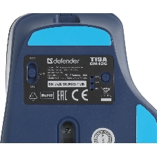 Мышь беспроводная Defender Tisa GM-126 белый/синий, 1600 dpi, радиоканал, Bluetooth, USB, кнопки - 6