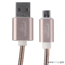 Кабель USB2.0 Cablexpert CC-G-mUSB02Cu-1.8M, AM/microB, серия Gold, длина 1.8м, золото, блистер