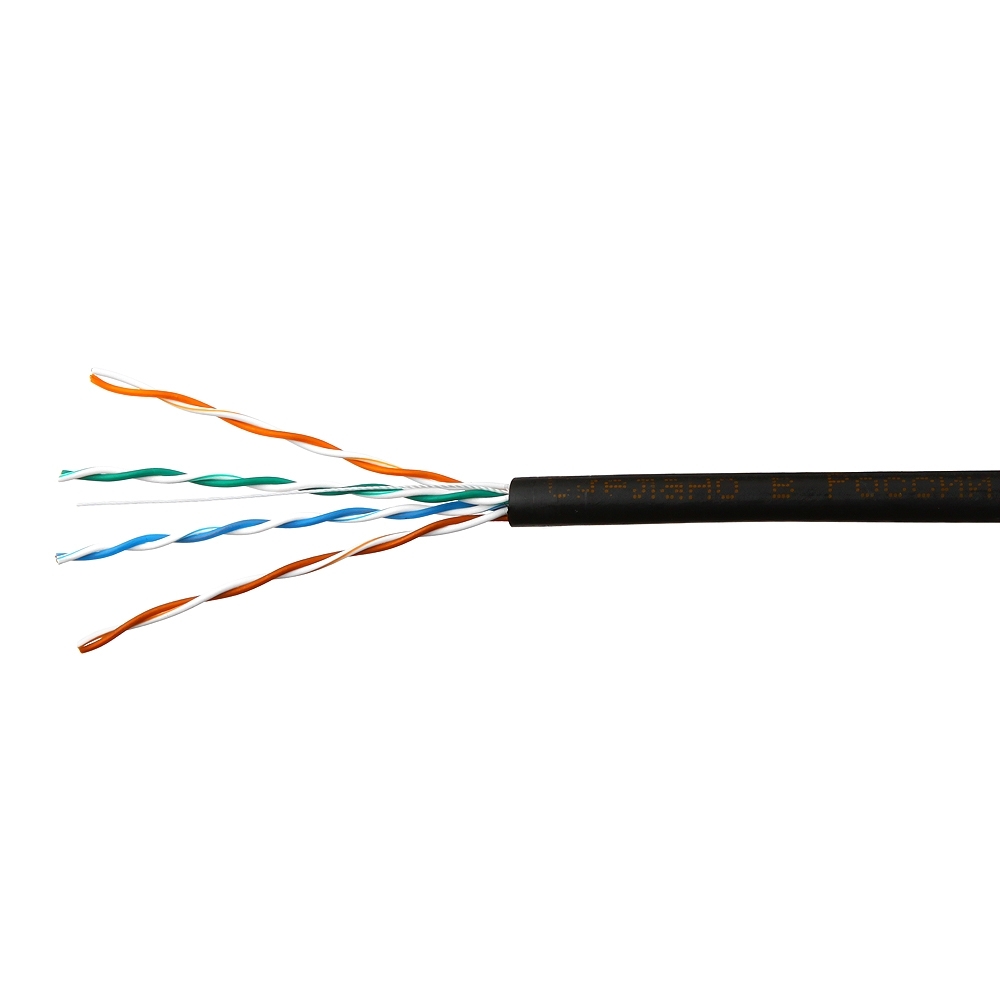 Кабель SkyNet Premium UTP outdoor 4x2x0,51, медный, FLUKE TEST, кат.5e, однож., 100 м, box, черный