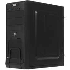Компьютерный корпус Miditower ExeGate EX283215RUS CP-603UB Black, ATX, (CP350W, 80мм), 2*USB+2*USB 3.0, Audio, замок блокировки кнопки питания