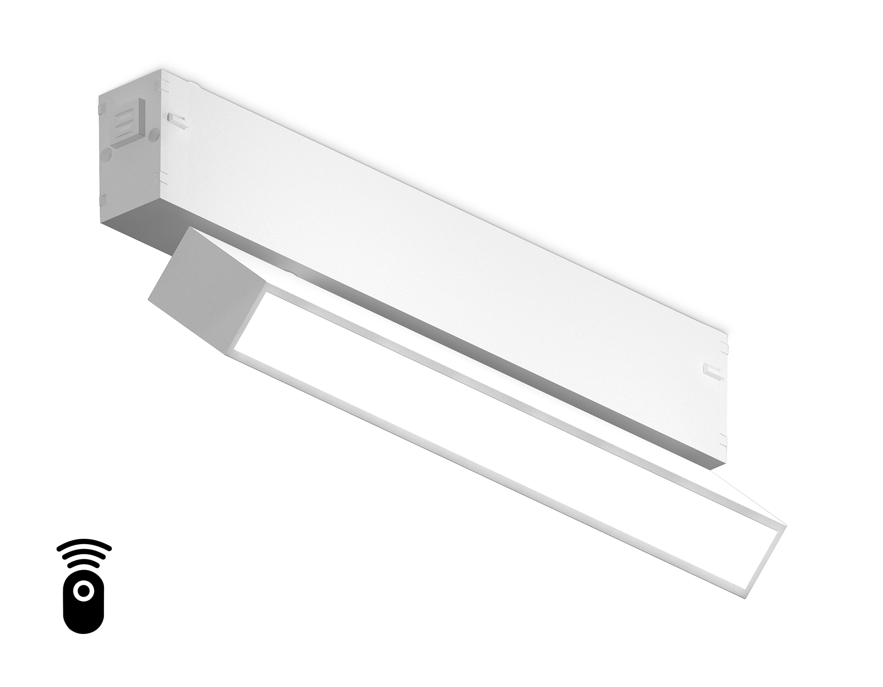Управляемый светодиодный светильник для шинопровода Magnetic Ambrella light GL1321 WH белый IP20 12W 3000K-6400K 220V 120° 232*25*112 (Без ПДУ)