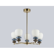 Люстра Ambrella light LH53164/5 SB/WH бронза/белый 40W 3000K D650*900