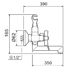 SL138-140P Смеситель для ванны