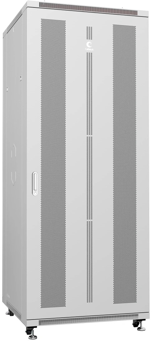 Шкаф серверный напольный Cabeus ND-05C-42U80/80 IP20, 42U, 2055х800х800 мм (ВхШхГ), дверь: перфорация, разборный, серый