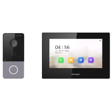Комплект домофона Hikvision DS-KIS605-P(C) серебристый
