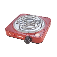Плита настольная электрическая Centek CT-1508 красный, 1 кВт, ТЭН, конфорки - 1, эмаль, поворотные переключатели