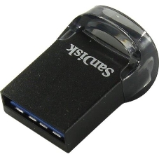Флешка USB Sandisk CZ430 ULTRA FIT (SDCZ430-128G-G46), 128Gb, USB 3.1, R/W 130/40, черный