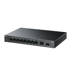 Коммутатор настольный TP-Link LS1210GP с 9 гигабитными портами (8 портов PoE+) и портом SFP