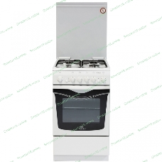 Плита газовая De Luxe 506040.03Г (КР) ЧР белый, конфорок 4 шт, духовка 54 л, 50 см x 85 см x 60 см