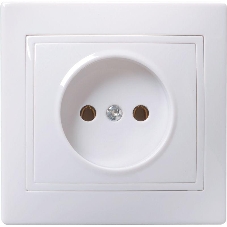 Розетка 1-м СП Кварта 10А IP20 без заземл. бел. IEK ERK13-K01-10-DM