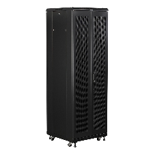 Шкаф коммутационный Lanmaster (TWT-CBB-27U-6X6-G1) 27U 600x600 мм пер. дв. стекл задн. дв. спл. стал. лист 2-хст. 2 бок. пан. 800 кг черный IP20