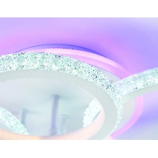 Потолочный светодиодный светильник FA9524/2+2 WH белый 92W 6400K/3000K+RGB 560*370*110 (ПДУ РАДИО 2.4G)
