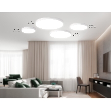 Потолочный светодиодный светильник Ambrella light FV5528 WH белый LED 45W 4200K D400*58 (Без ПДУ)