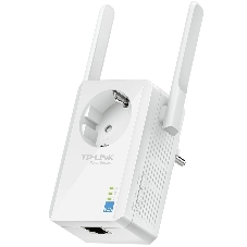 Сетевой адаптер TP-Link SOHO TL-WA860RE 300Mbps Wireless N Wall Plugged Range Extender with AC Passthrough, QCA(Atheros), 2T2R, 2.4GHz, 802.11b/g/n, 1 10/100Mbps LAN port, Range Extender button, Range Extender mode, suppo поставляется без кабеля RJ-45