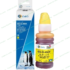 Чернила G&G GG-GI-490Y GI-490 желтый 70мл для Canon Pixma G1400/G2400/G3400/G4400