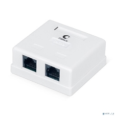 Розетка компьютерная Cabeus WS-8P8C-Cat.5e-2 RJ-45, категория 5e, двойная, внешняя, Dual IDC
