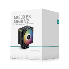 Кулер для процессора DEEPCOOL AG500 BK ARGb V2 черный 120мм алюминий+медь 1900rpm 29.4db 40pin 240W 160мм