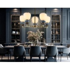 Люстра Ambrella light LH53164/5 SB/WH бронза/белый 40W 3000K D650*900