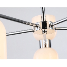 Люстра Ambrella light LH56083/10 СH/FR хром/белый матовый E14*10 max 40W D700*510