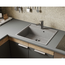Мойка для кухни BAU Stil Pro 57х50, без выпуска, серый камень