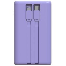 Портативный аккумулятор TOLT Lit LT-LP10T, 10000mAh, 22,5W, fast charging and PD, violet/ Powerbank TOLT Lit LT-LP10T, 10000mAh, 22,5W, fast charging and PD, violet