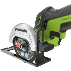 Угловая шлифовальная машина аккумуляторная GreenWorks GD24UCS, 24V, б/щет, 20000 об/мин,76 мм, рез 18 мм,1х2Ач,ЗУ,кор 3402007CUA