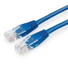 Патч-корд UTP Cablexpert cat.5e 0.25м, литой, многожильный, синий