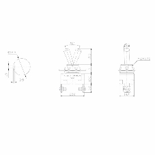 Тумблер Rexant 220V 10А (2c) ON-OFF однополюсныйMini (ASW-23) (в упак. 1шт.)