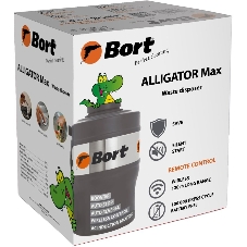 Измельчитель пищевых отходов Bort Alligator Max, 560 Вт., объем 1 600 мл., ПДУ