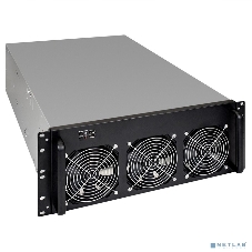 Корпус для майнинга ExeGate EX288960RUS Pro 8-650 без БП, 2*USB, 6*fan 120мм, места под: 8 видеокарт, 1 БП