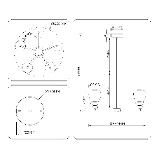 Люстра Ambrella light LH53164/5 SB/WH бронза/белый 40W 3000K D650*900