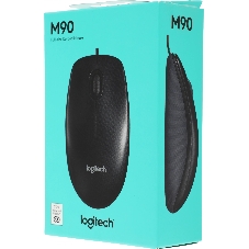 Мышь проводная Logitech M90 черный/серый, 1000 dpi, USB, кнопки - 3