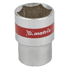 Головка Matrix торцевая 21мм 6-гранная crv под квадрат 1/2'' хромированная