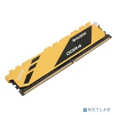 Оперативная память NETAC Shadow, DDR4, 8GB (1x8GB), 3200MHz, CL16, DIMM, с радиаторами, желтый